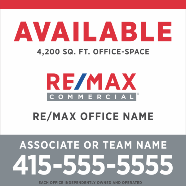 48Wx48H Yard Sign Commercial