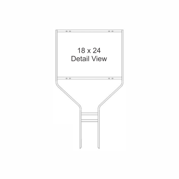 18 x 24 Round Rod Sign Frame Gray 540x
