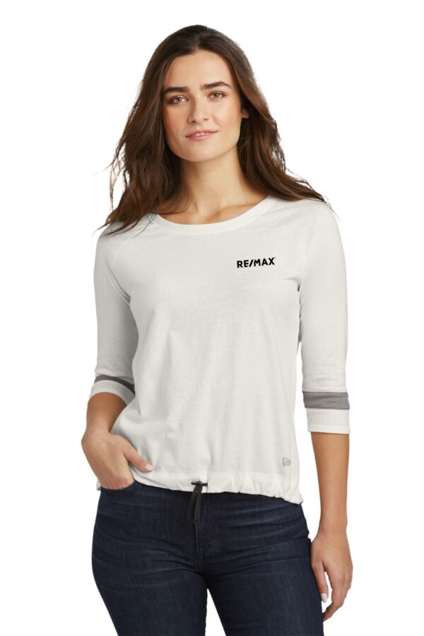 RE/MAX New Era Ladies Tri-Blend 3/4-Sleeve Tee - Image 2