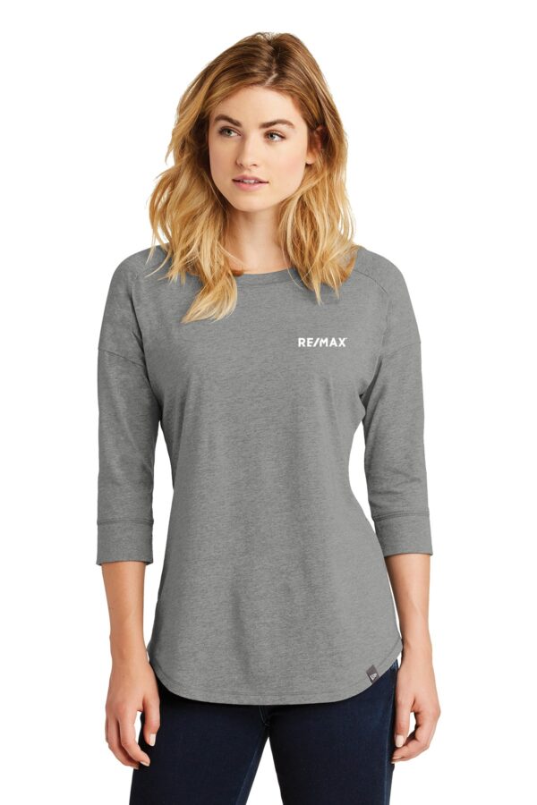 RE/MAX New Era Ladies Heritage BLend 3/4 Sleeve Baseball Raglan Tee - Image 7