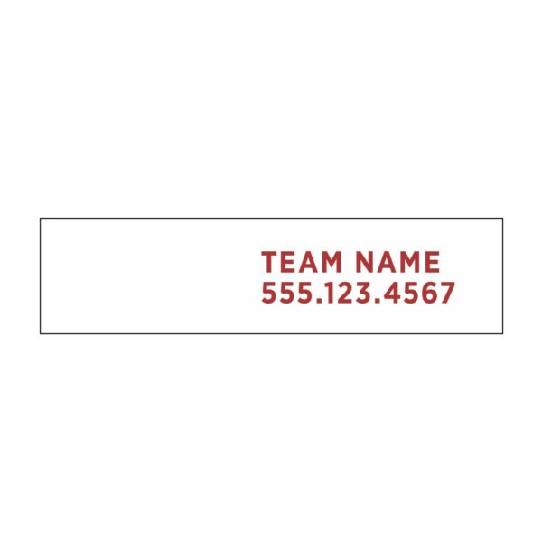 24Wx6H Sign Rider Dark Red Text
