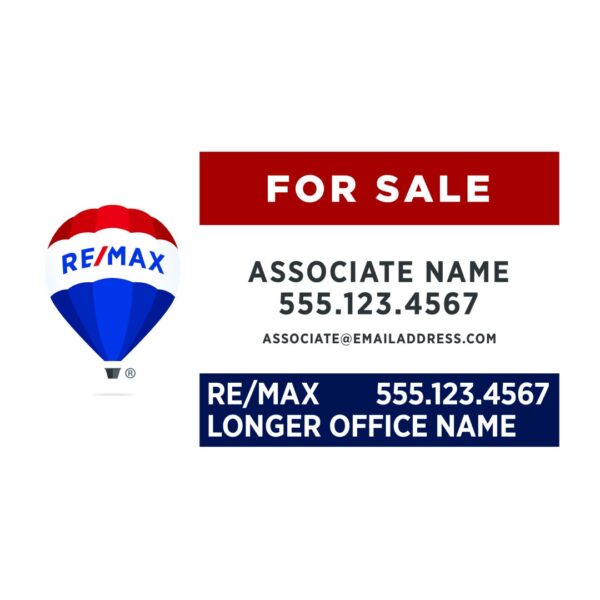 30Wx18H Horizontal Property sign Office Prominent