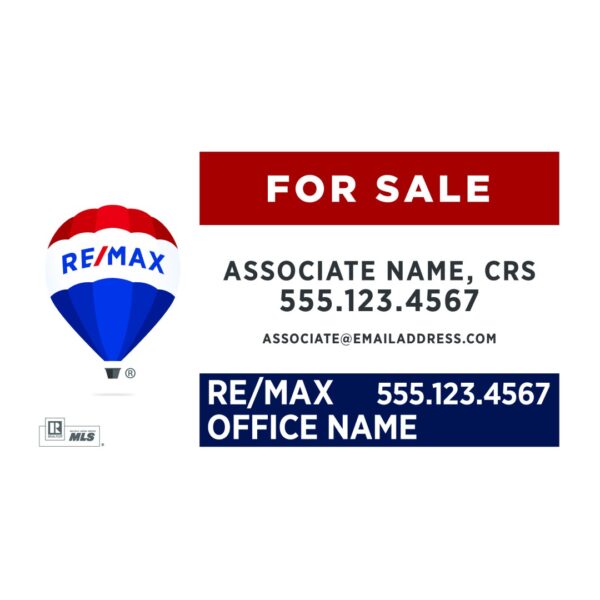 30Wx18H Horizontal Property sign Office Prominent Agent Photo & Logo - Image 9