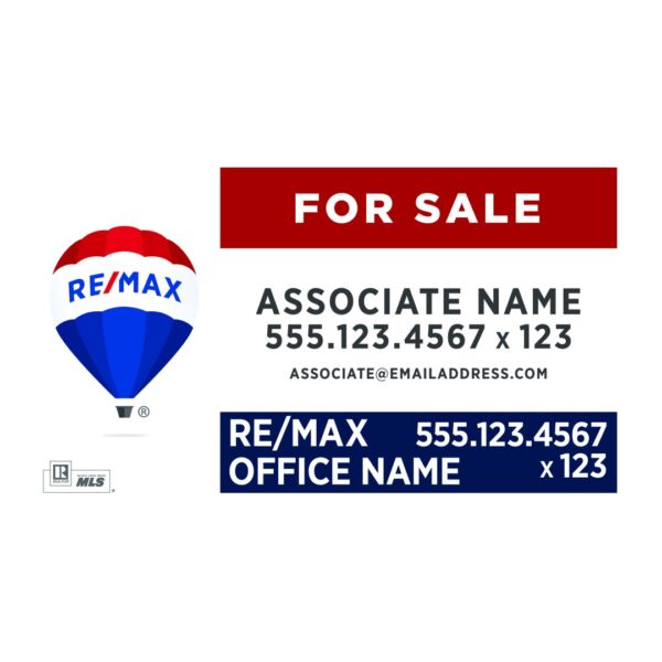 30Wx18H Horizontal Property sign Office Prominent Agent Photo & Logo - Image 11