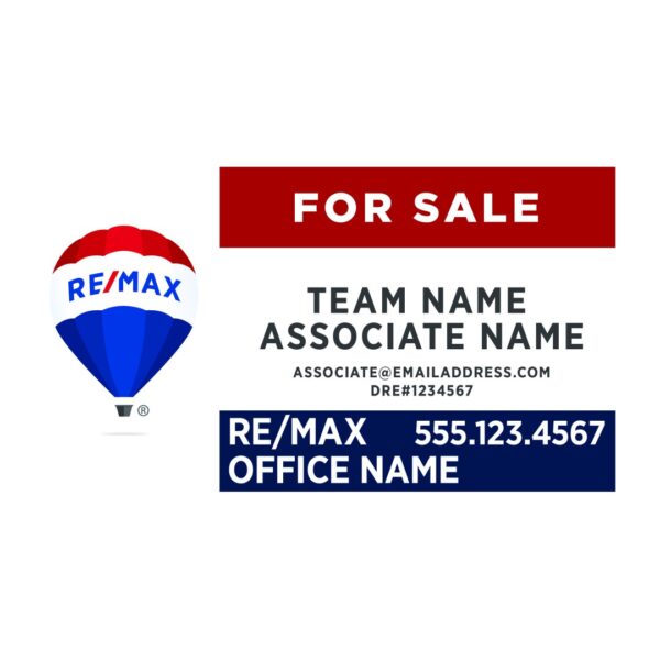 30Wx18H Horizontal Property sign Office Prominent Agent Photo & Logo - Image 12