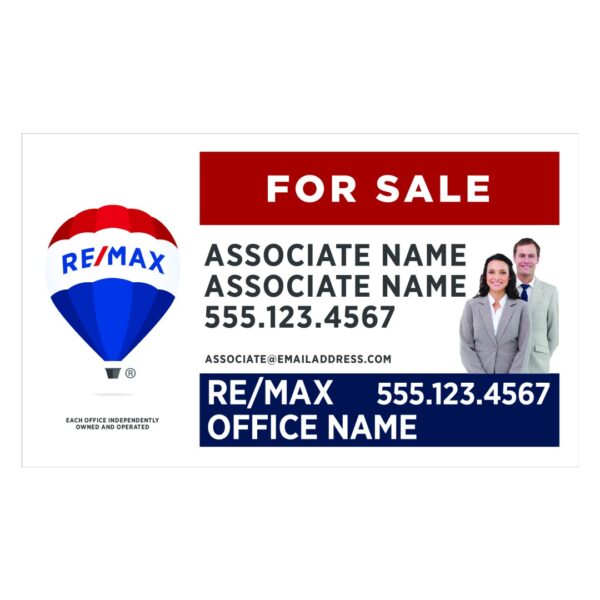30Wx18H Horizontal Property sign Office Prominent Agent Photo & Logo - Image 17