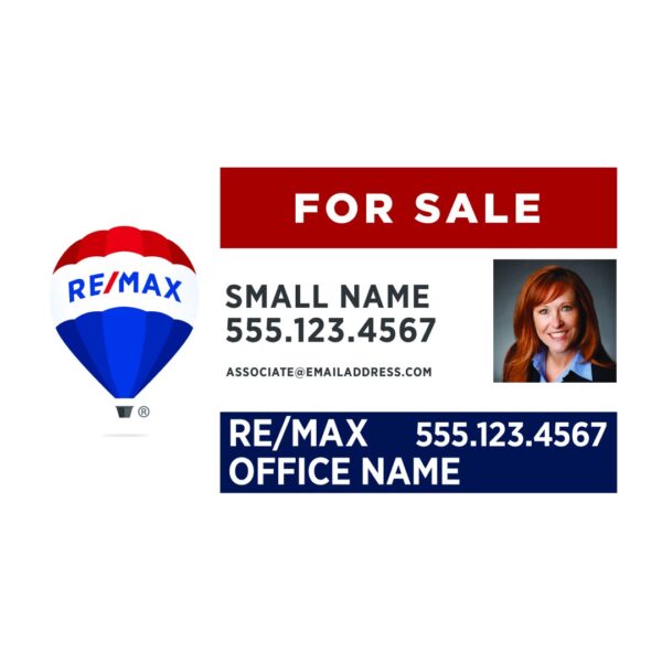 30Wx18H Horizontal Property sign Office Prominent Agent Photo & Logo - Image 18