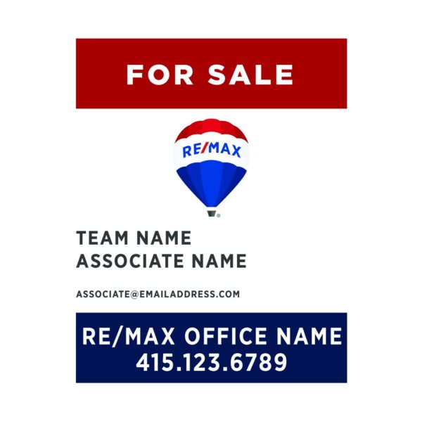 24Wx30H Vertical Property Office Sign Prominent With Team Logo - Image 2