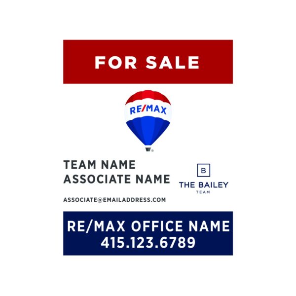 24Wx30H Vertical Property Office Sign Prominent With Team Logo - Image 3