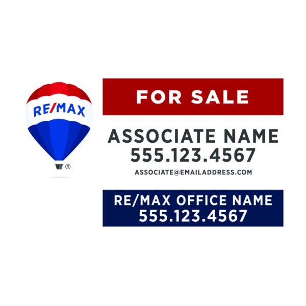 30Wx18H Horizontal Property Office sign with Team and Agent Photo - Image 3