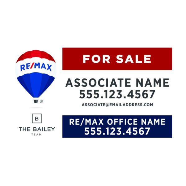 30Wx18H Horizontal Property Office sign with Team and Agent Photo - Image 5