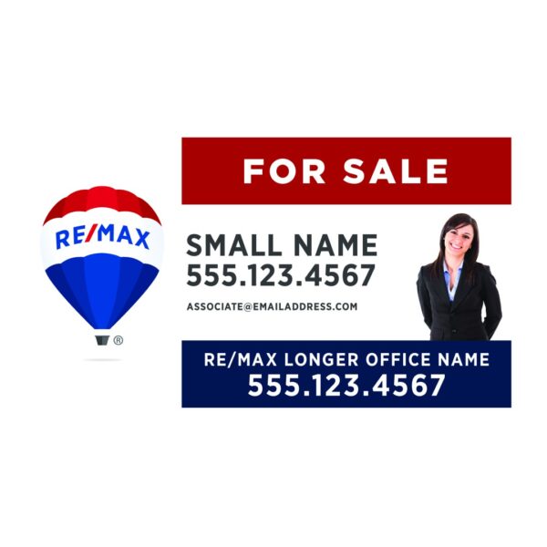 30Wx18H Horizontal Property Office sign with Team and Agent Photo - Image 8