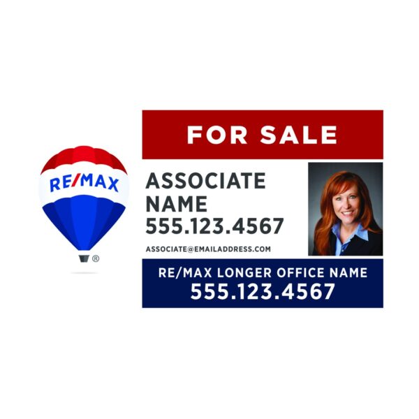 30Wx18H Horizontal Property Office sign with Team and Agent Photo - Image 9