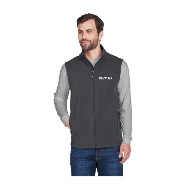Core365 Men's Cruise Two-Layer Fleece Bonded Soft Shell Vest - Image 2