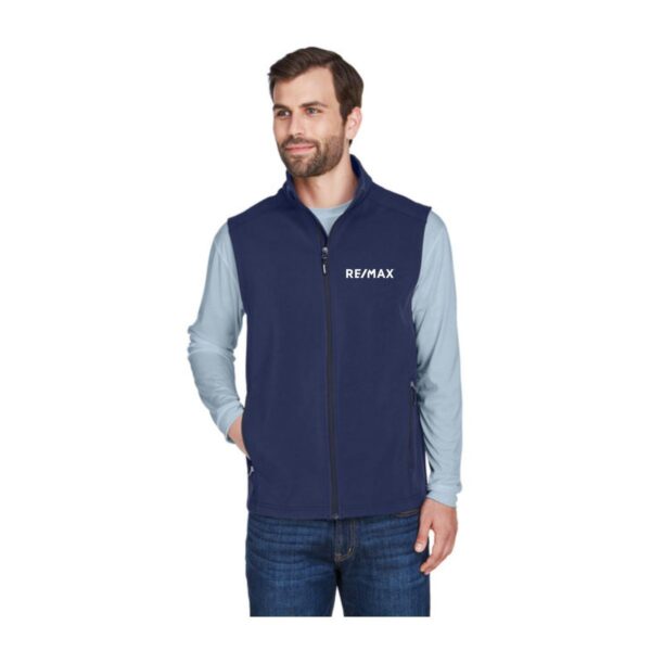 Core365 Men's Cruise Two-Layer Fleece Bonded Soft Shell Vest - Image 3