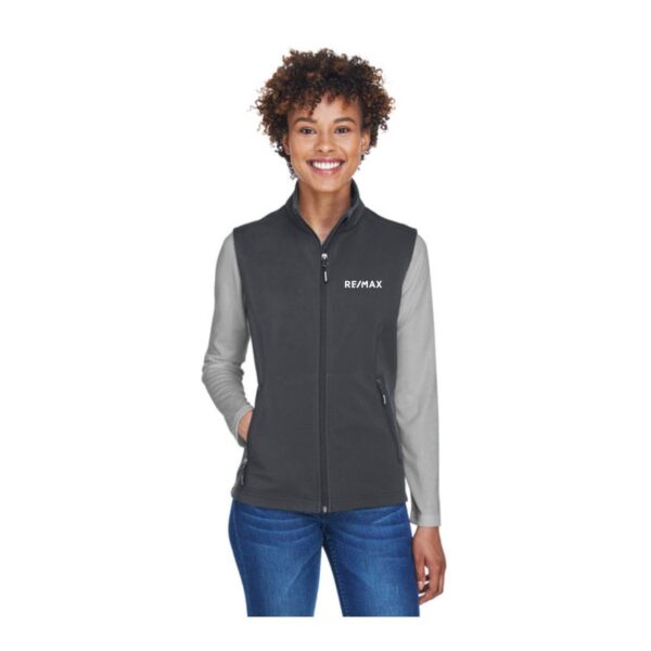 Core365 Ladies' Cruise Two-Layer Fleece Bonded Soft Shell Vest - Image 2
