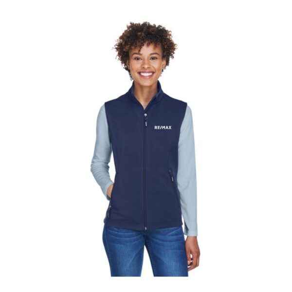 Core365 Ladies' Cruise Two-Layer Fleece Bonded Soft Shell Vest - Image 3