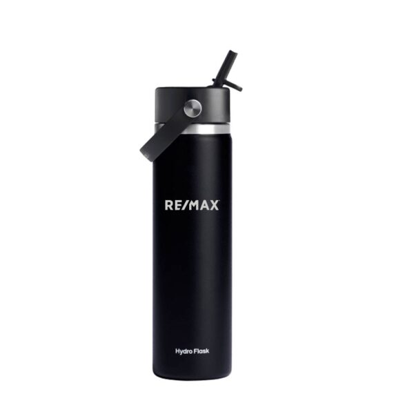 Hydro Flask® Wide Mouth 24oz Bottle with Flex Straw Cap - Image 2