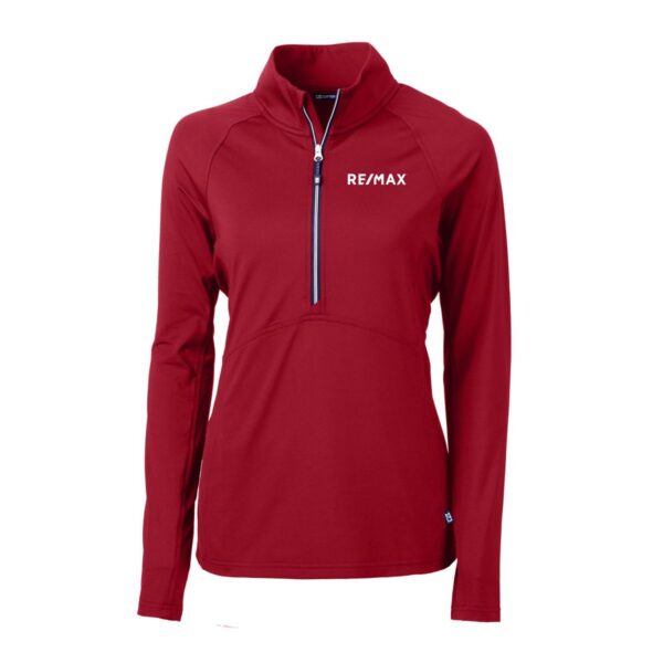 Cutter & Buck Adapt Eco Knit Stretch Recycled Womens Half Zip Pullover