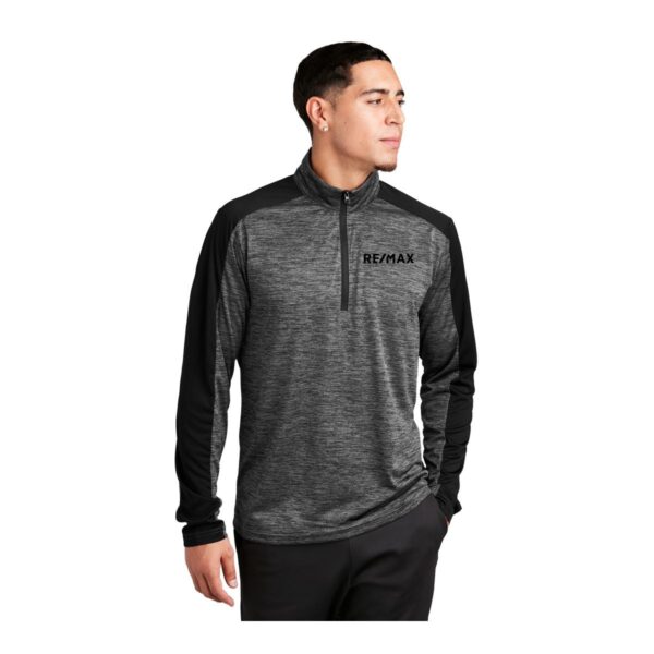 Sport-Tek® PosiCharge® Electric Heather Colorblock 1/4-Zip Pullover - Image 3
