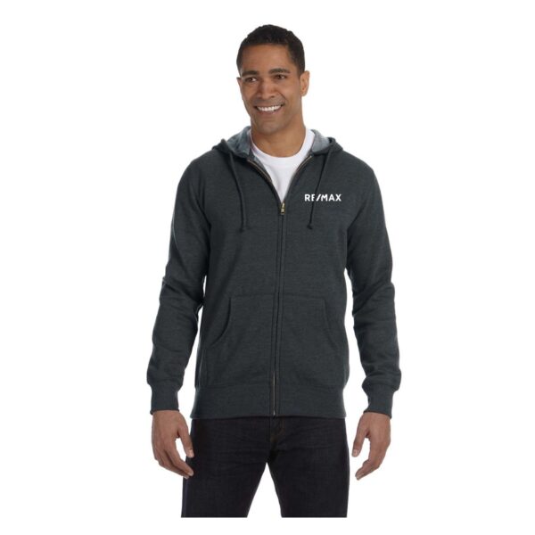 econscious Unisex Heathered Full-Zip Hooded Sweatshirt