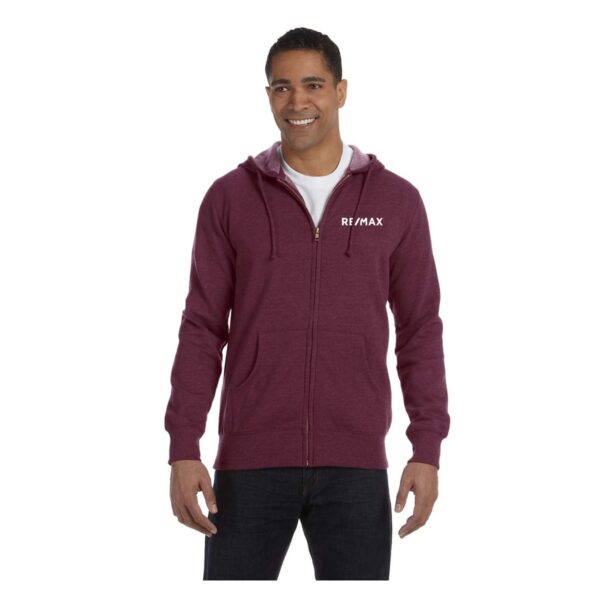 econscious Unisex Heathered Full-Zip Hooded Sweatshirt - Image 2