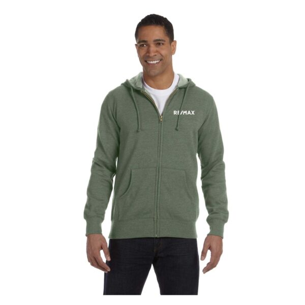 econscious Unisex Heathered Full-Zip Hooded Sweatshirt - Image 3
