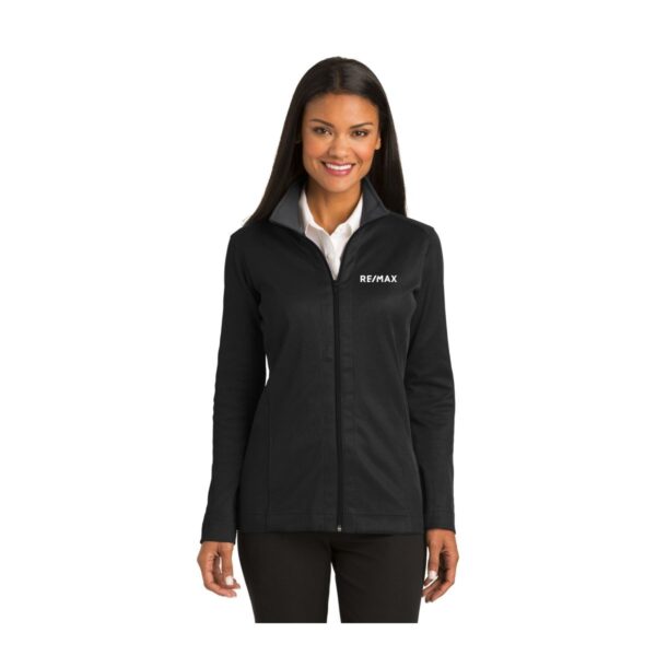Port Authority® Ladies Vertical Texture Full-Zip Jacket - Image 2