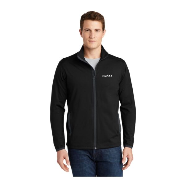Sport-Tek® Sport-Wick® Stretch Contrast Full-Zip Jacket - Image 2
