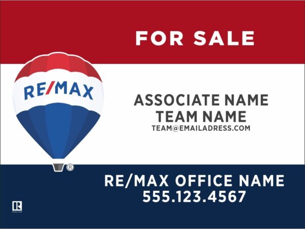 24x18 Horizontal Property Signs Darker Red & Darker Blue Bars - Image 4