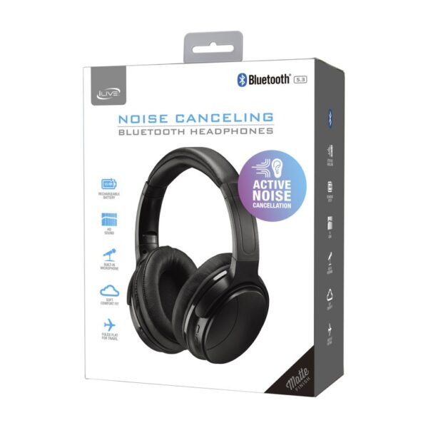 i-Live Active Noise Cancellation Bluetooth Headphones - Image 3