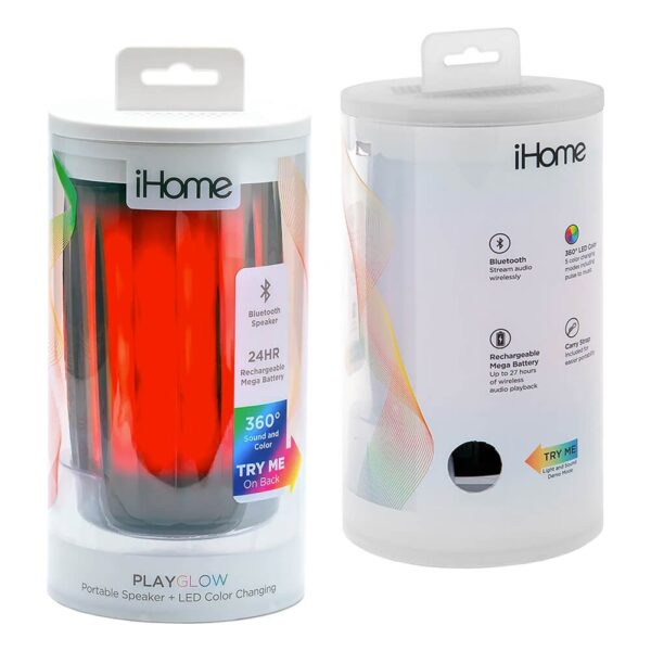 I-HOME IBT780 PLAYGLOW RECHARGEABLE COLOR CHANGING BLUETOOTH SPEAKER - Image 3