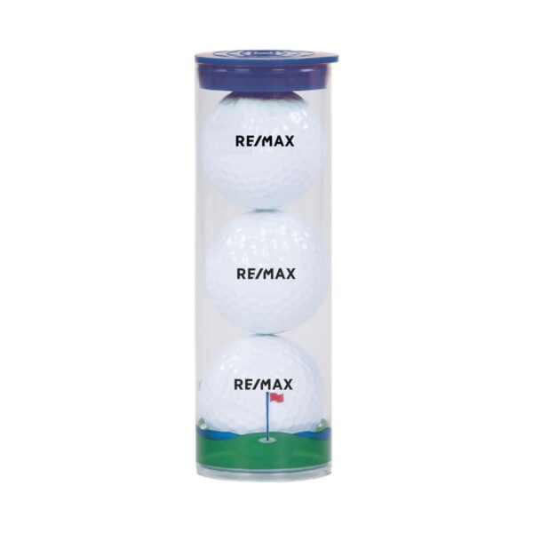 3 Ball Clear Tube W/ Bridgestone Treo Golf Balls